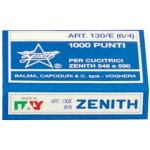 Punti universali Zenith - Punti metallici 130/E (6/4) - 130/E (conf.1000) CONF.DA 10 SCAT.DA 1000 PUNTI