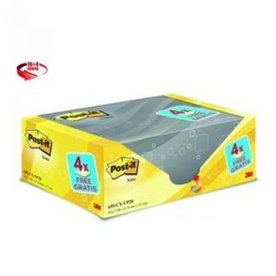 Foglietti Post-It® Notes Giallo Canary™ Value Pack - 76x127 mm - 655CY-VP20 (conf.16+4) 
