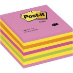 Post-it® Cubo Neon - 76x76 mm - rosa neon,giallo neon,arancio neon,rosa ultra,verde neon - 2028-NP 