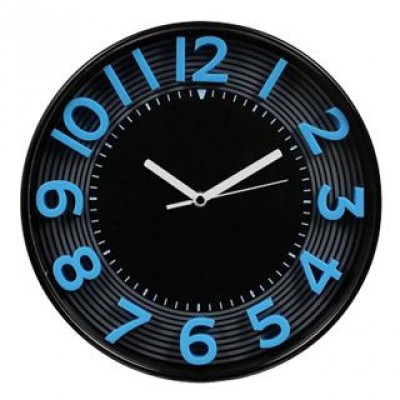 Orologio da parete 3D Methodo - 30,3 - blu/nero - V150010 
