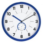 Orologio da parete con termometro Methodo - Ø 30,3 - blu - V150810 