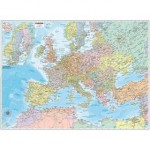 Carta geografica murale Belletti - Europa - 99x132 cm - aste in legno 